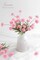5pcs Pink Faux Silk Mums Artificial Flowers, Bulk Fake Small Mini Chrysanthemums with Stems for DIY Blush Wedding Centerpieces Floral Arrangements Vase Fillers Home Decorations